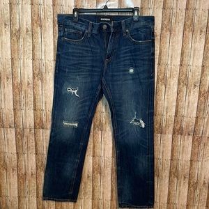 Distressed express jeans